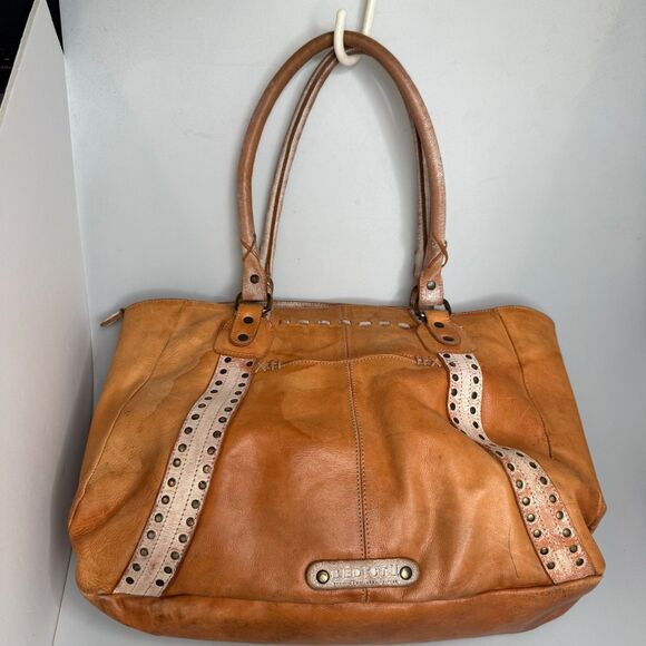 Bed Stu Tan Leather Tote with Studded Accents - Picture 3 of 16